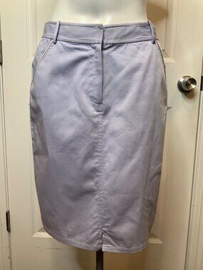 St. John Sport Light Purple Cotton Pencil Skirt, Size 2